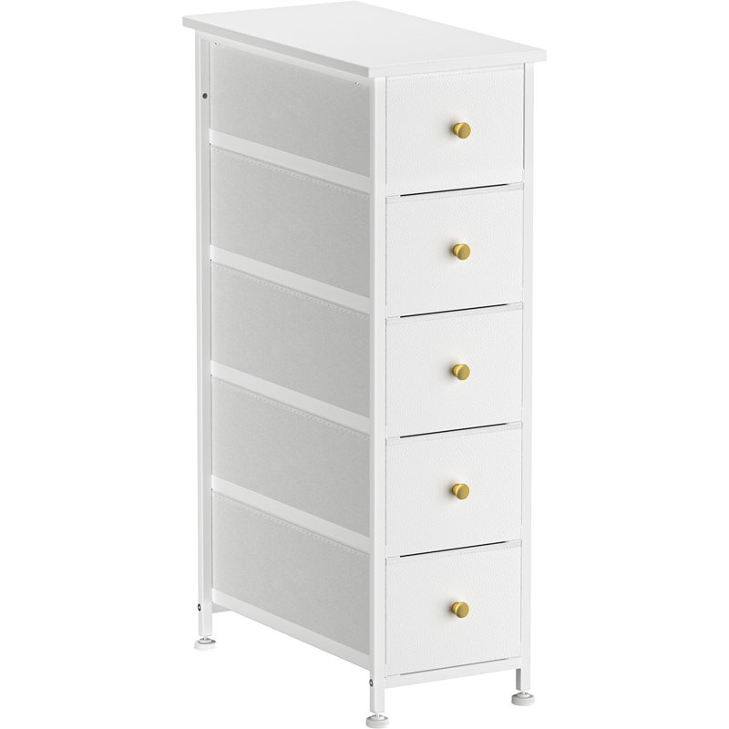 Ebern Designs Batrina Narrow Dresser Storage Tower with 5 Drawers, Slim